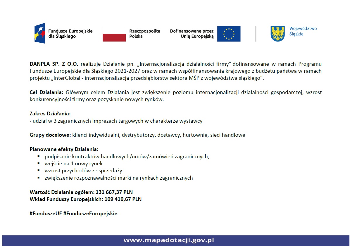 tablica informacyjna wsparcia finansowego Danpla